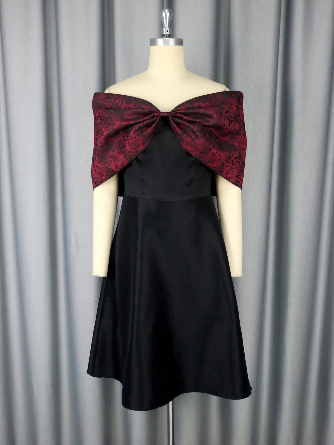 Black Off-Shoulder Women's Midi Dress for Homecoming