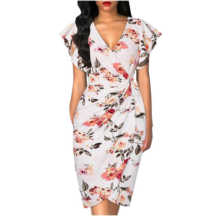 Black Wrap Women's Midi Dress for Homecoming