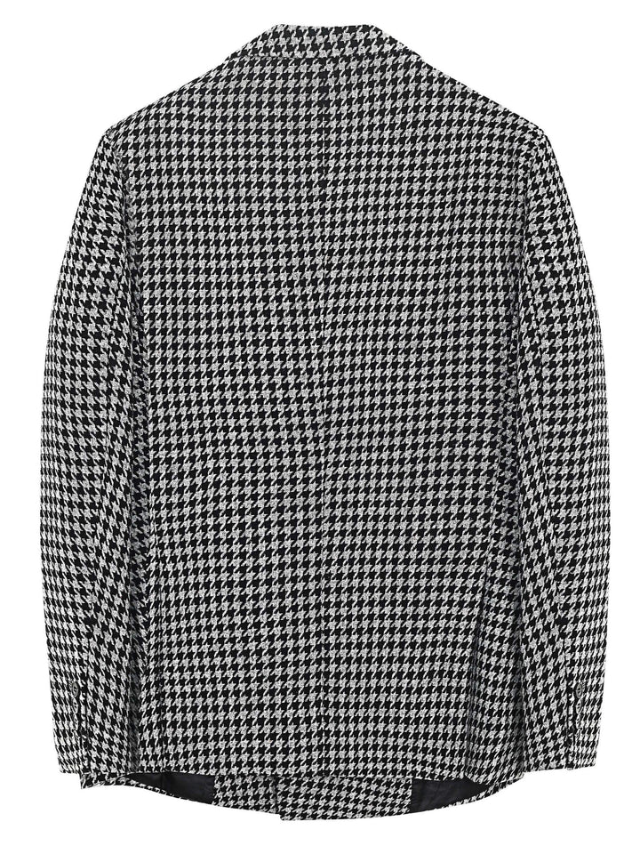 Men's Double-Breasted Houndstooth Blazer