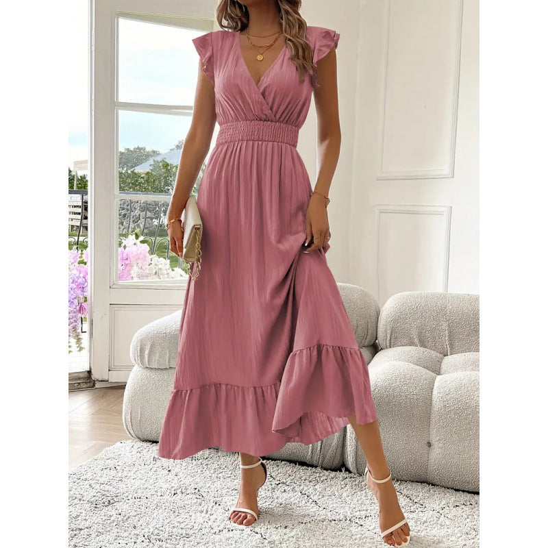 Short-Sleeve Women's Maxi Dress for Homecoming