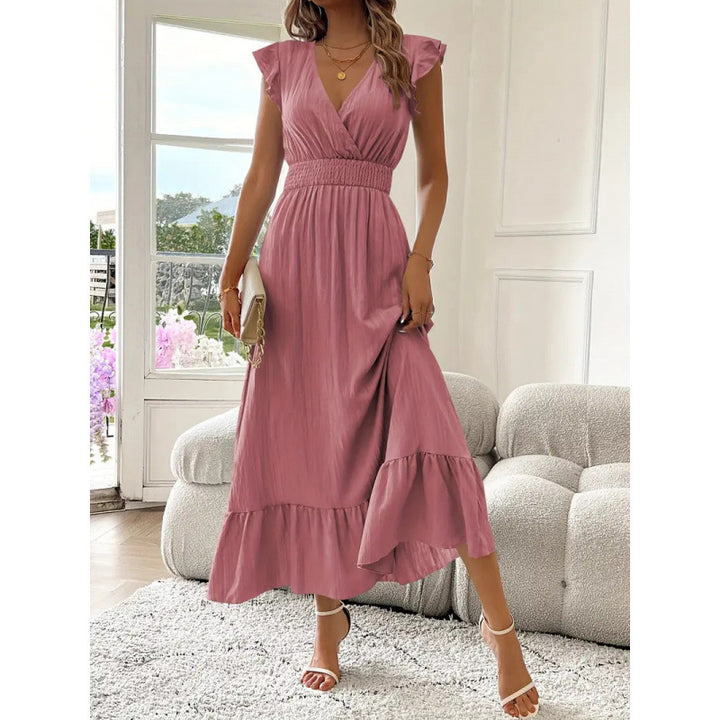Short-Sleeve Women's Maxi Dress for Homecoming