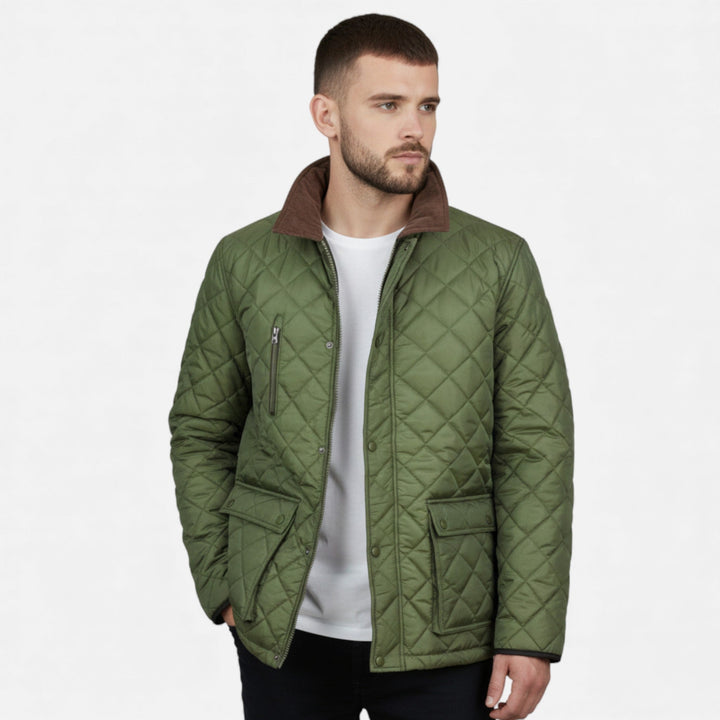 Quilted Lined Men's Winter Jacket