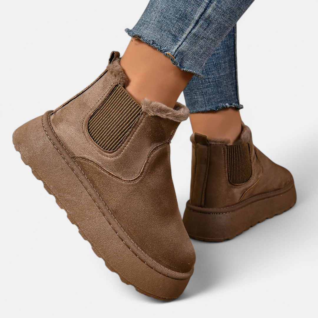 Women's Warm Plush Platform Ankle Boots
