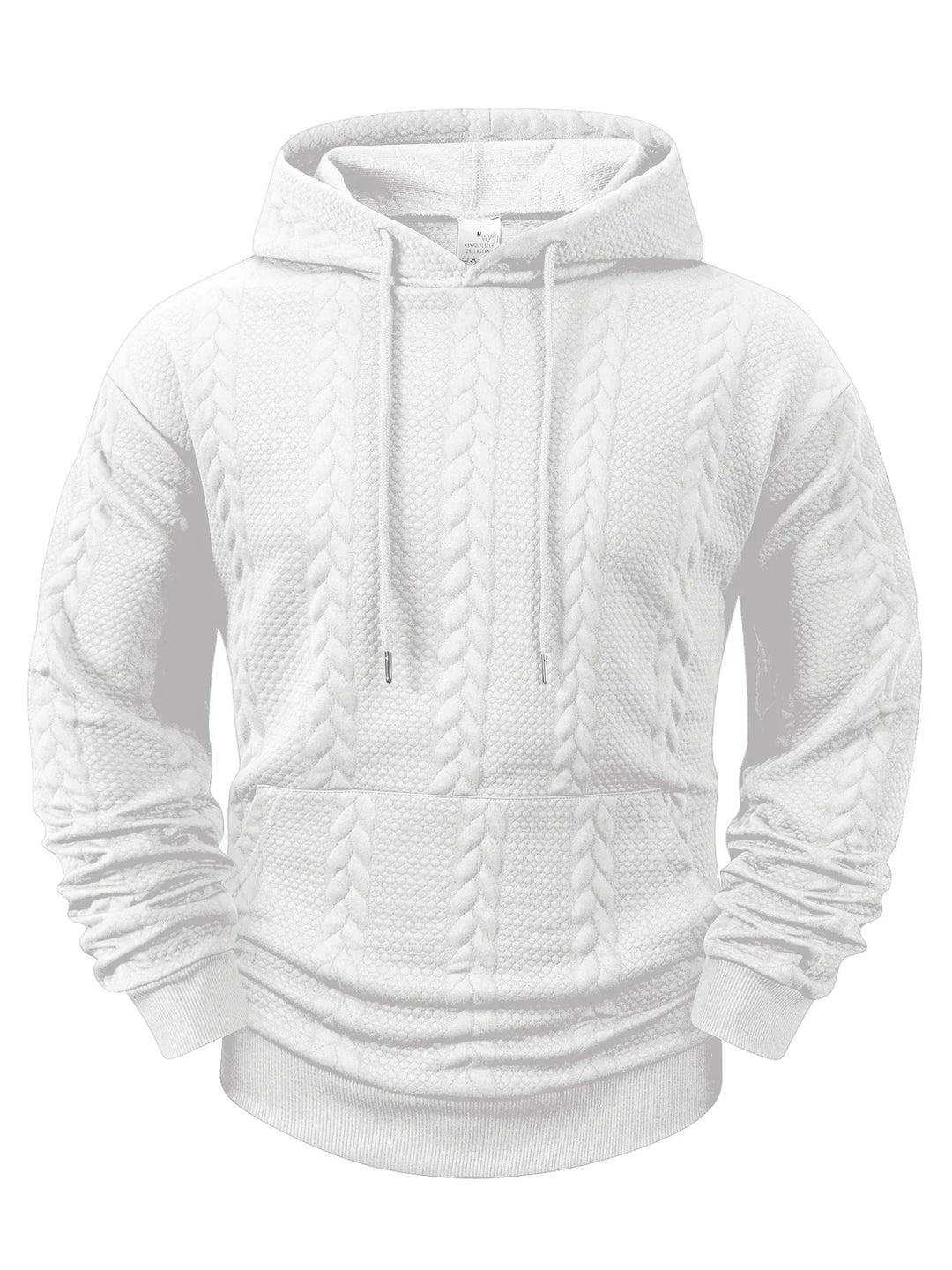 Men's Knit Hoodie Pullover - Soft Texture and Comfort for Everyday Wear