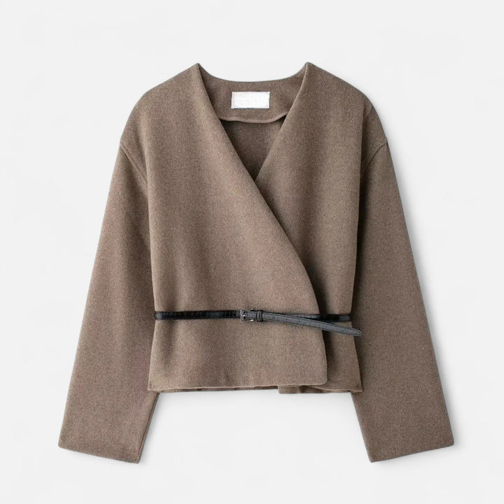 Elegant Belted Wrap Sweater for Women