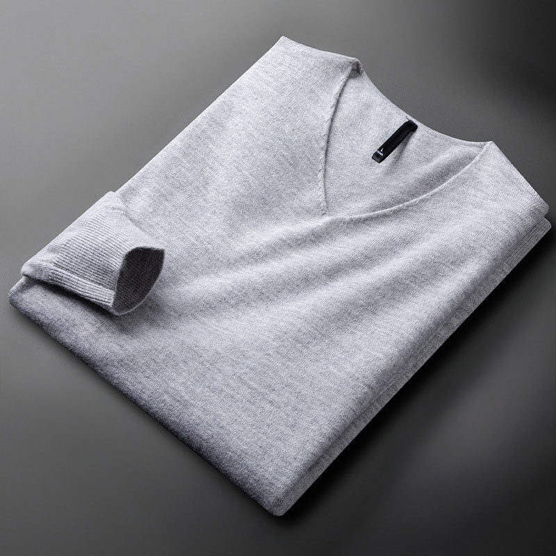 Luxury V-Neck Sweater Men's Premium Knit