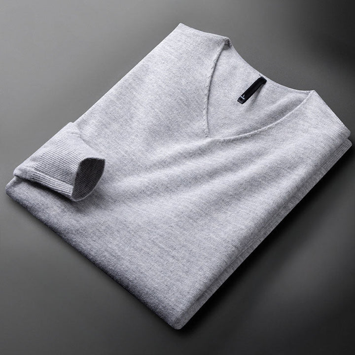 Luxury V-Neck Sweater Men's Premium Knit