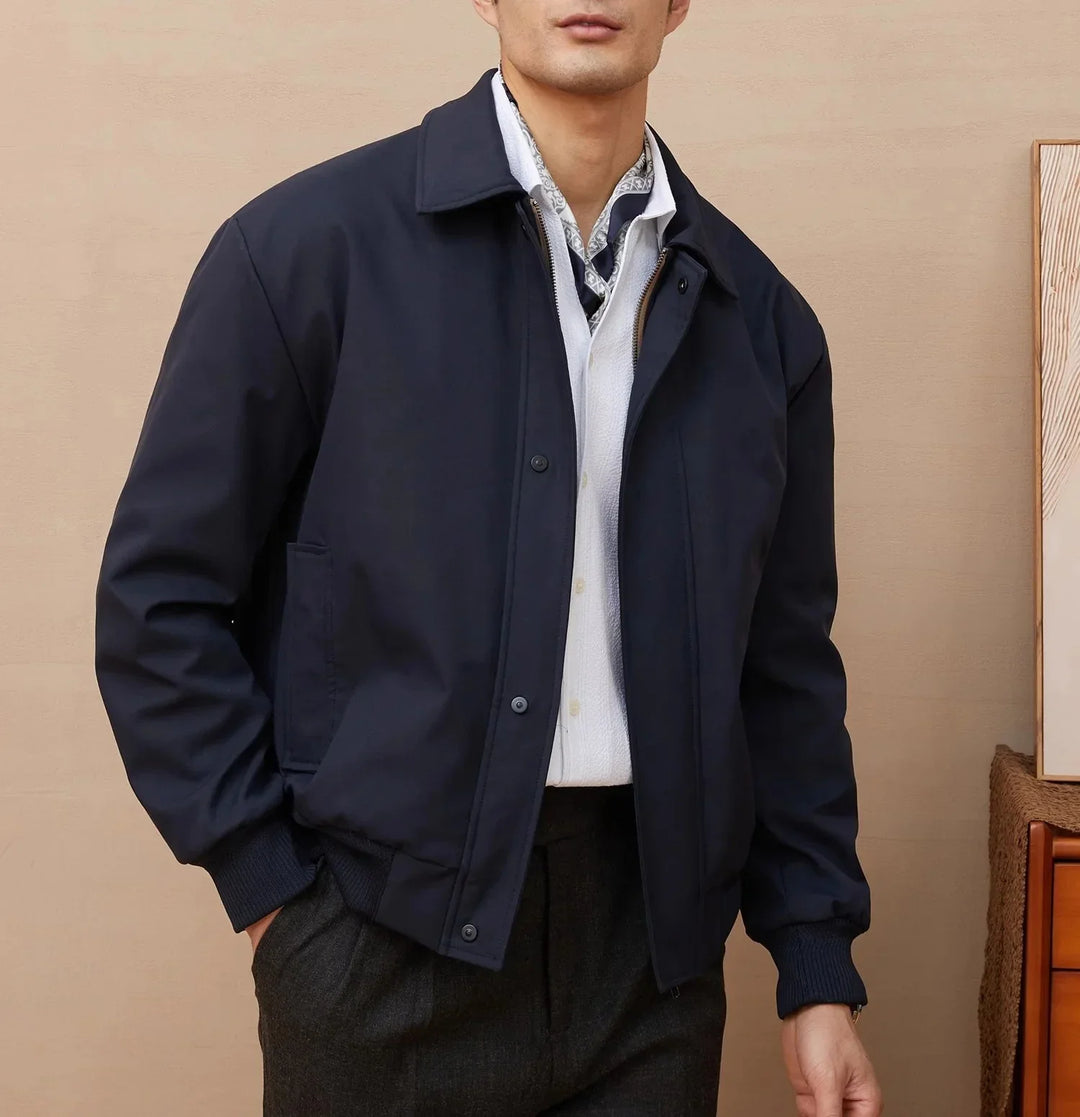Elegant Men's Business Jacket in Memory Fabric