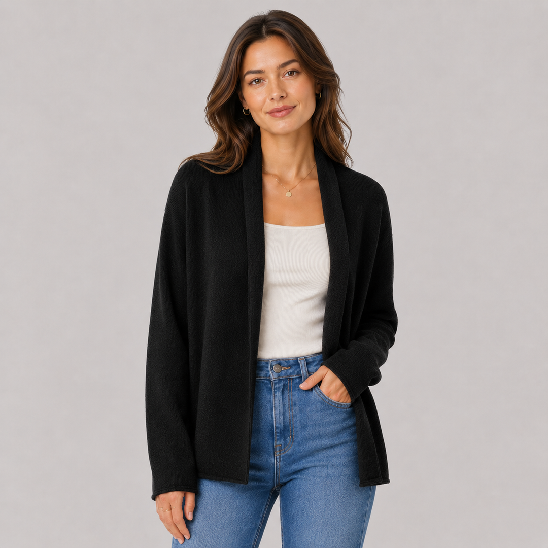 Soft Premium Women's Cashmere Blend Open Cardigan