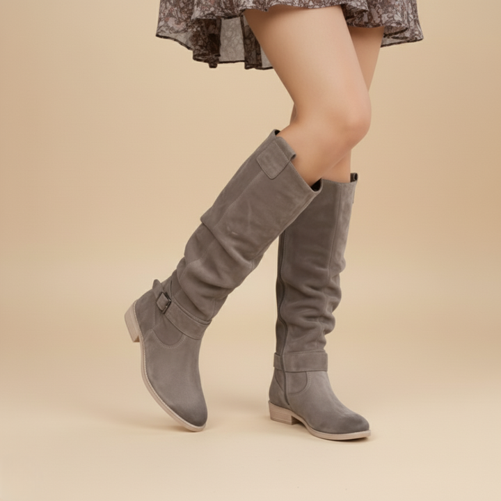 Elegant Suede Knee-High Boots for Women