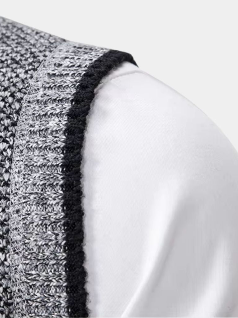 Elegant Full - Zip Sweater Vest - Cross & Crown - Cross & Crown