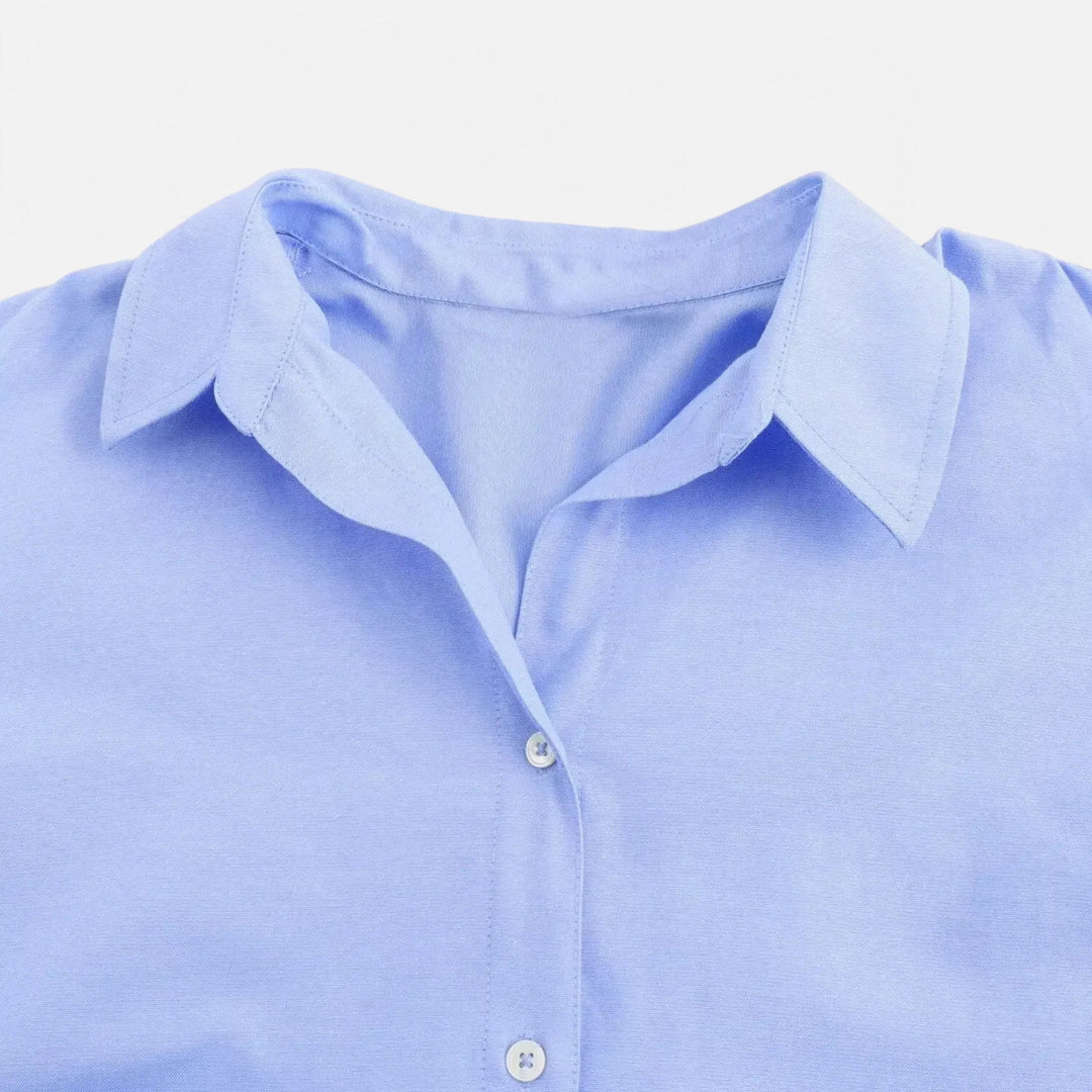 Elegant Classic Women's Long Sleeve Lapel Blouse