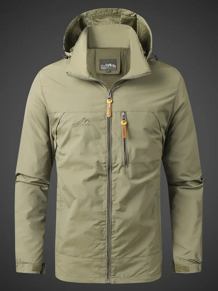 Waterproof and Windproof Men's Outdoor Jacket - Breathable for Hiking and Trekking