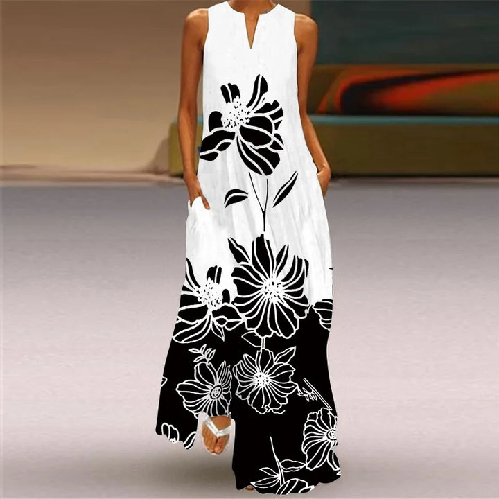 Elegant Butterfly Floral Women's A-Line Dress