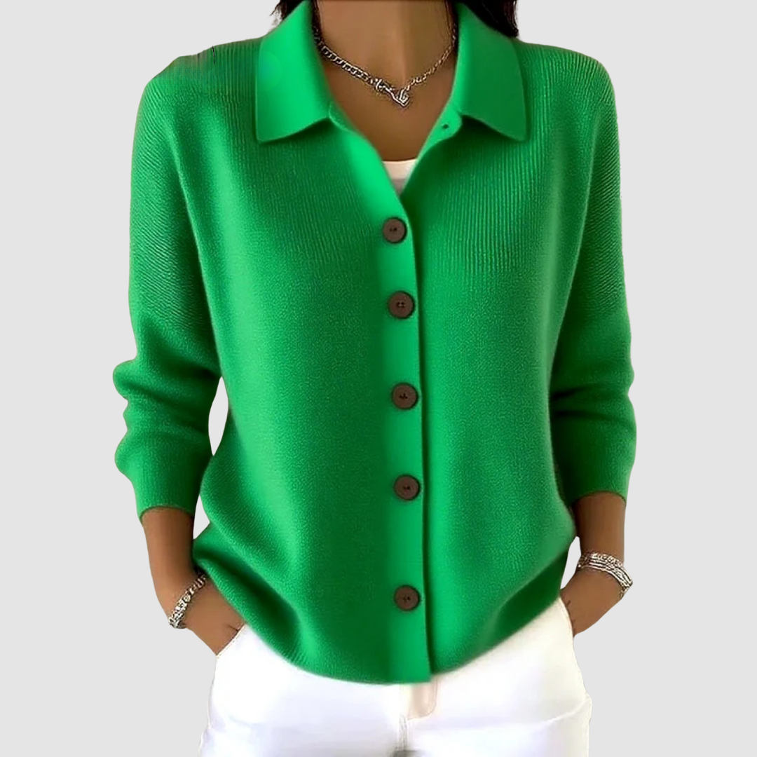 Soft Casual Women's Button-Up Knit Cardigan