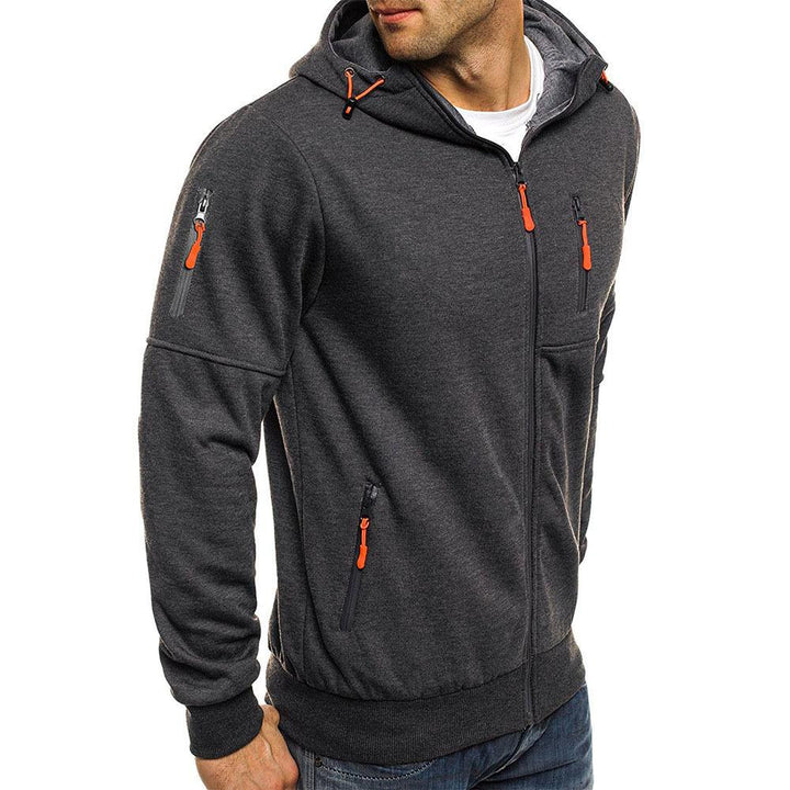 Men's Zip-Up Hoodie Sweatshirt - Breathable and Comfortable