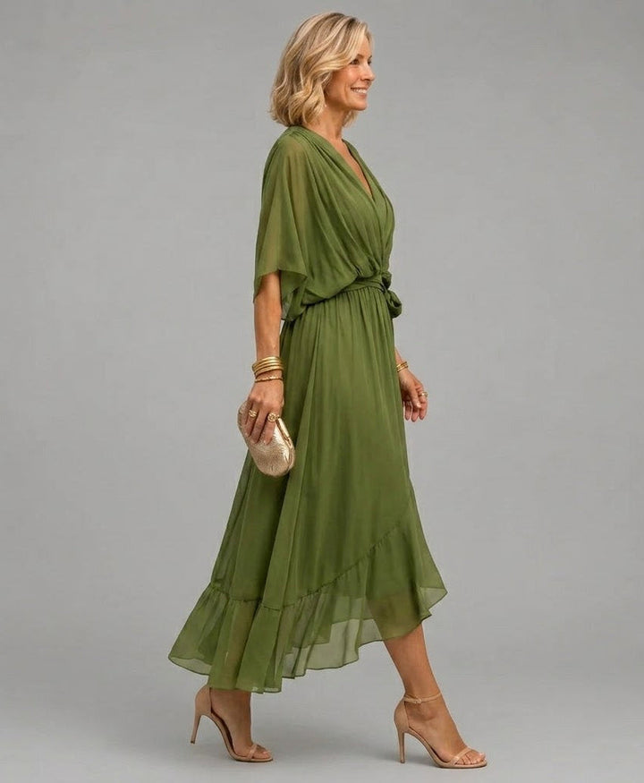 Elegant Lightweight Women's V-Neck Dress
