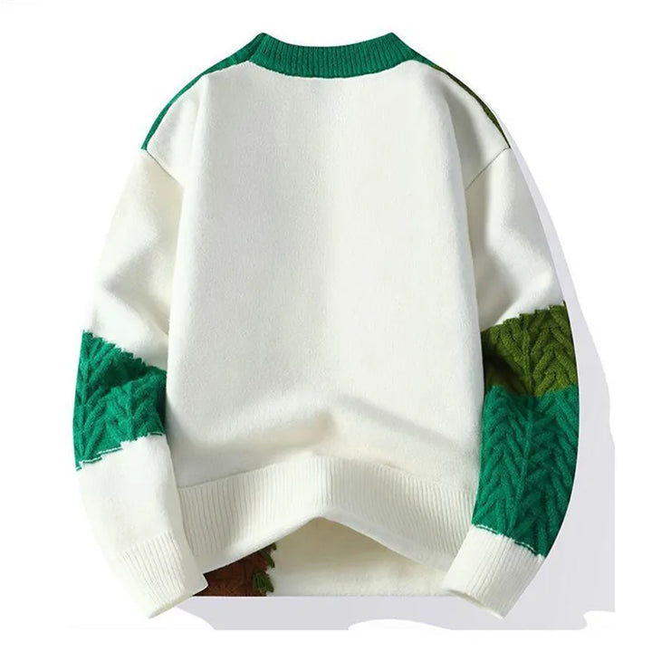 Men's Textured Pullover with Modern Design - Versatile and Comfortable