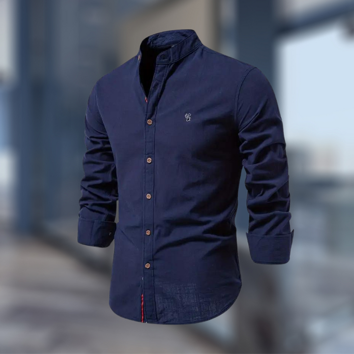 Classic Long Sleeve Polo Shirt for Men with Modern Fit