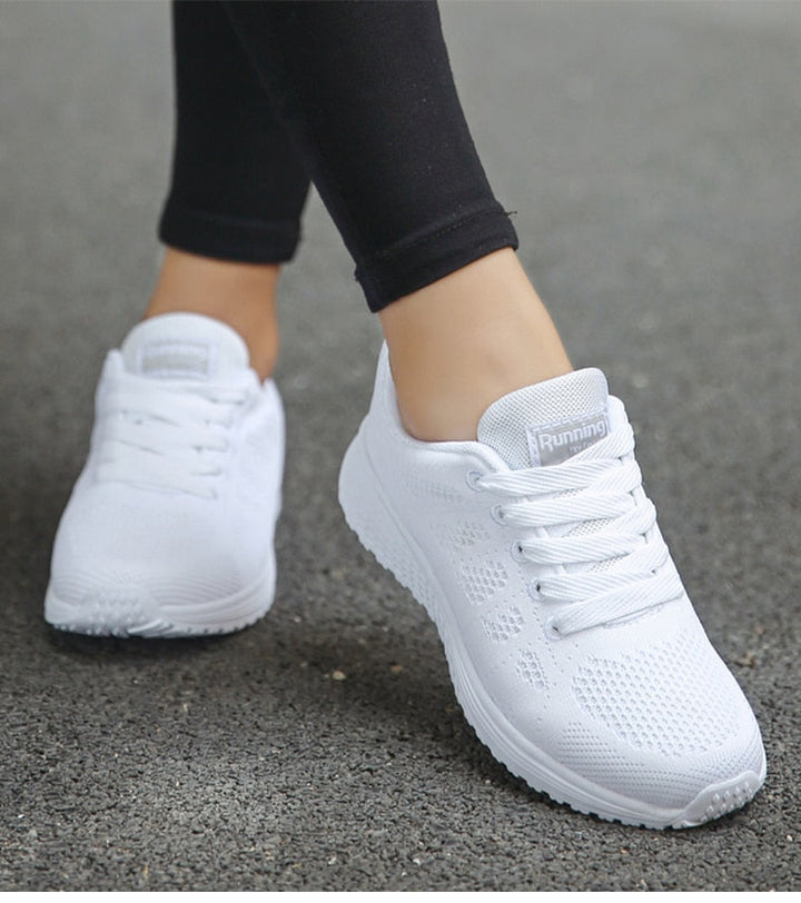 Ergonomic Women's Casual Shoes - Lightweight Sneakers with Breathable Material