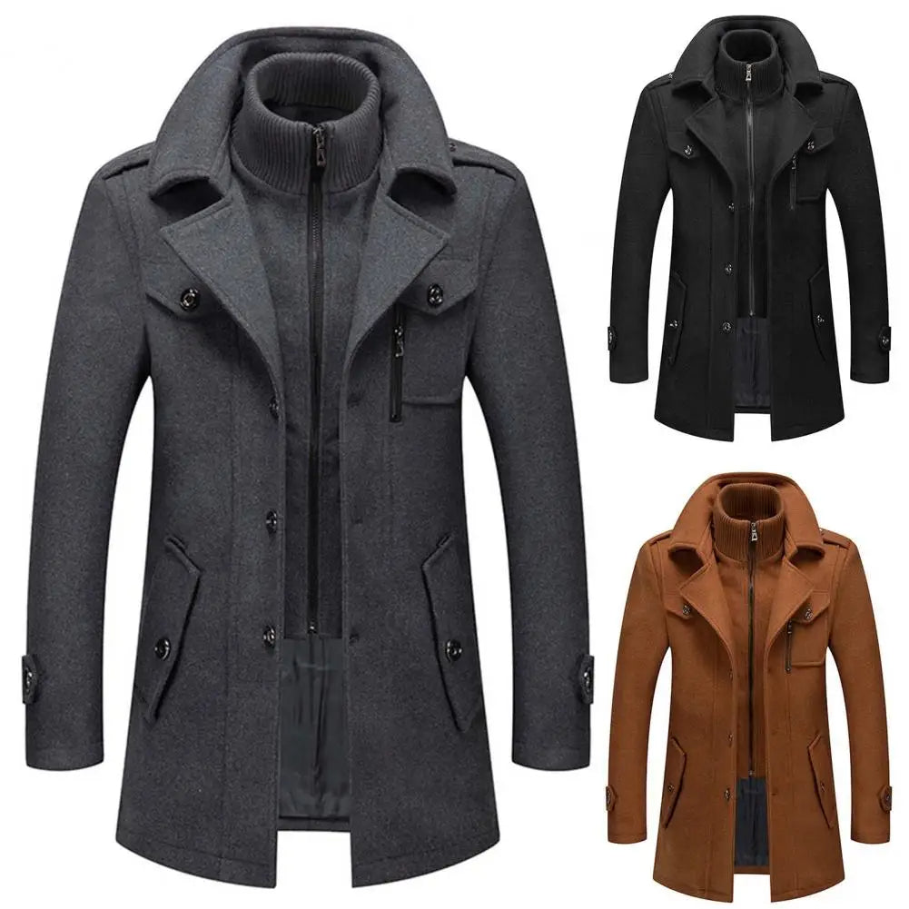 Men's Two-Piece Lined Winter Coat