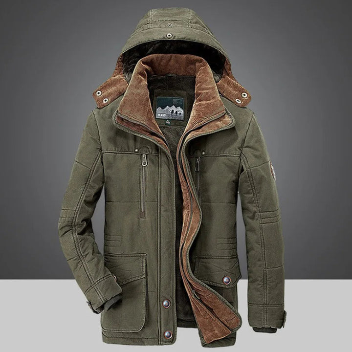 Men's Insulated Heavy-Duty Hooded Winter Coat