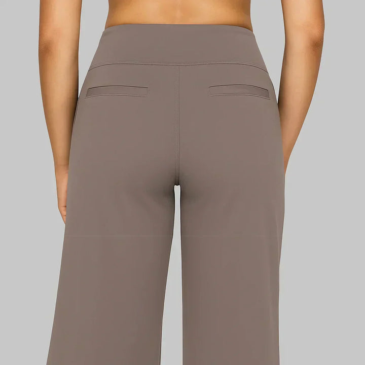 Women's Elegant Jersey Pants with Elastic Waistband