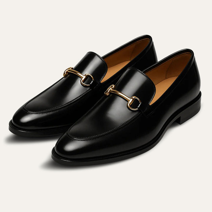 Elegant Faux Leather Men's Horsebit Formal Loafers