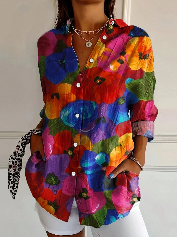 Colorful Women's Blouse with Playful Print