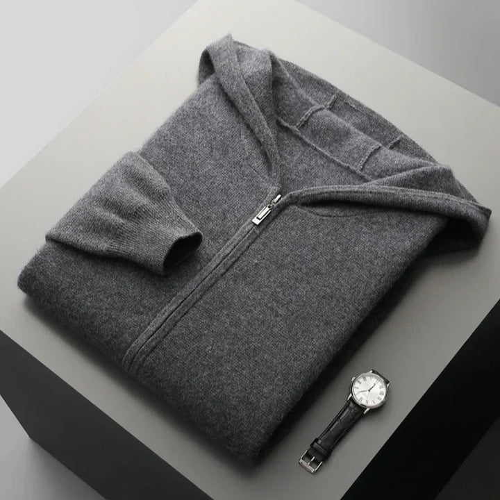 Premium Cashmere Men's Zip Hoodie