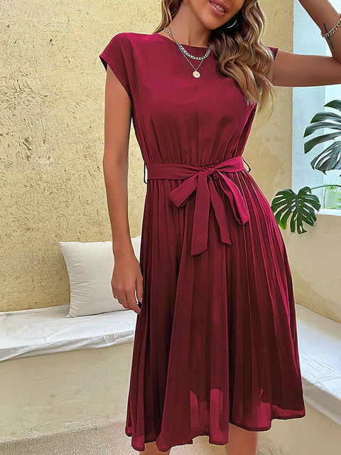 Lightweight Pleated Women's Summer Mini Dress