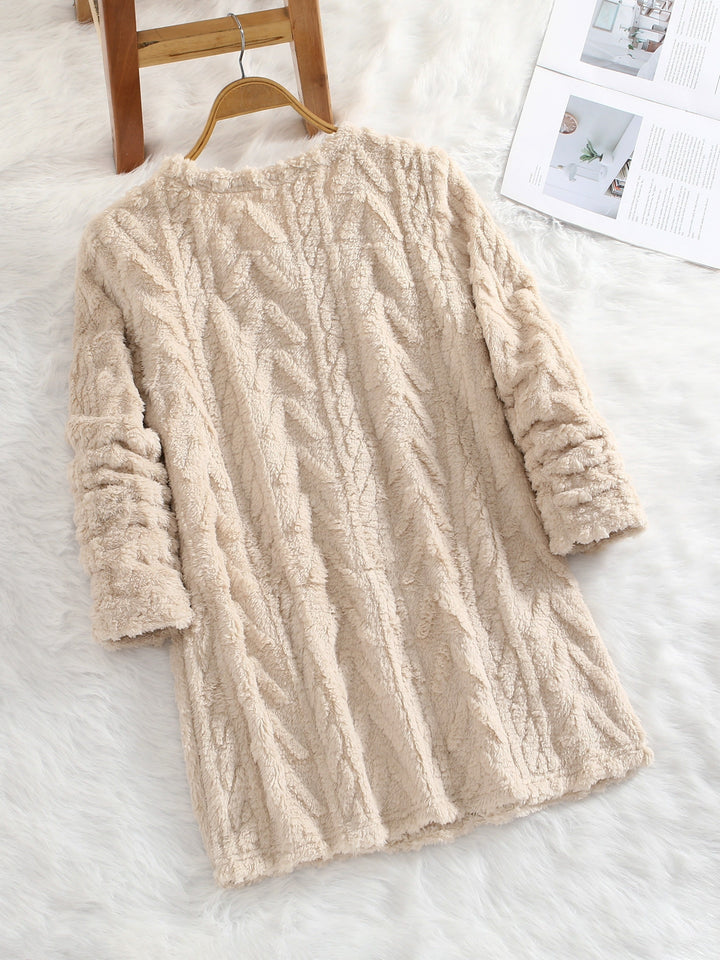 Soft Women's Knit Sweater with Pockets - Loose Fit for Fall & Winter
