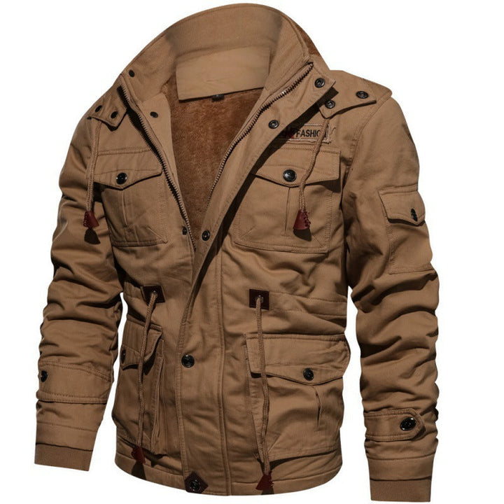 Men's Warm Waterproof Winter Jacket with Fleece Lining