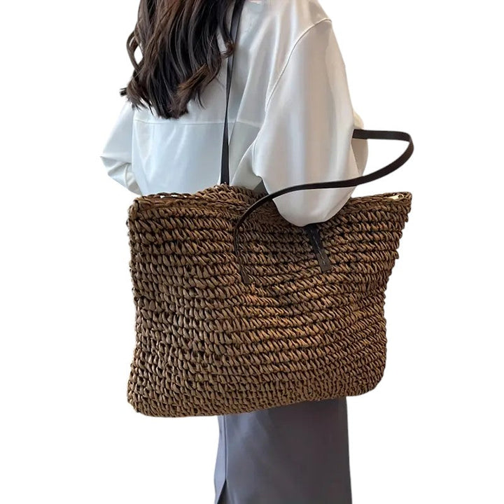 Spacious Textured Women's Beach Tote Bag