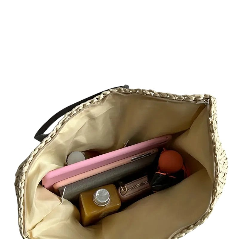 Spacious Textured Women's Beach Tote Bag