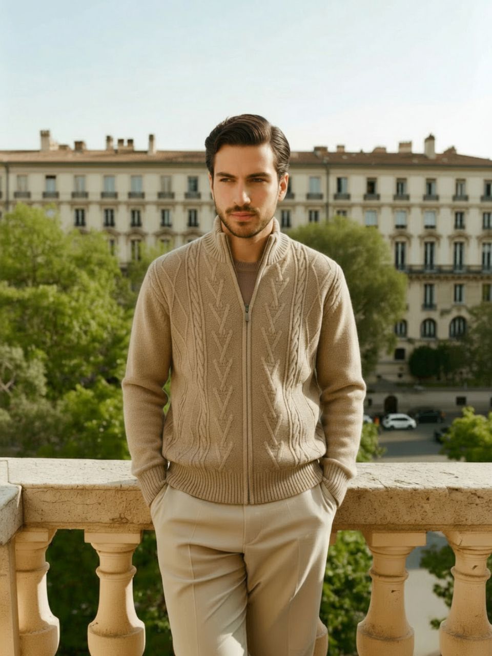 Classic Men's Knit Sweater with an Elegant Cut - Timeless Design