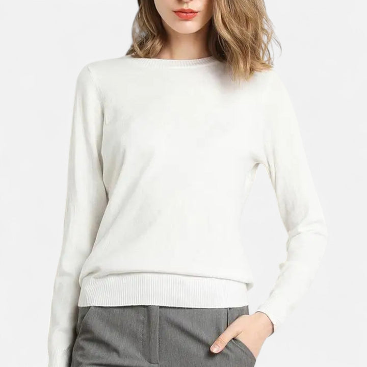 Lightweight Merino Wool Crew Neck Sweater for Women