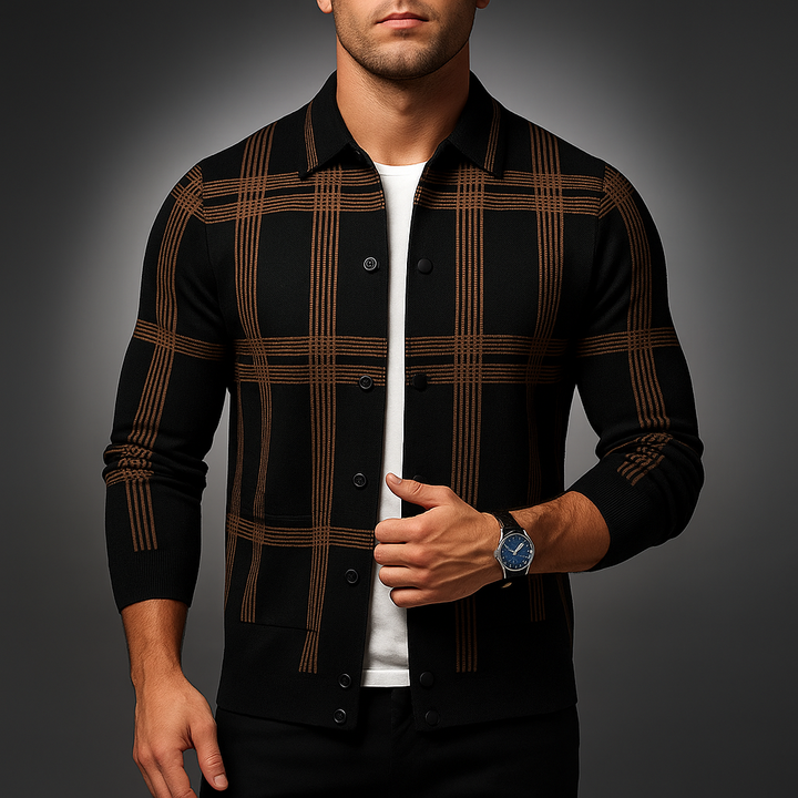 Elegant Men's Cardigan with Subtle Texture - Soft and Versatile