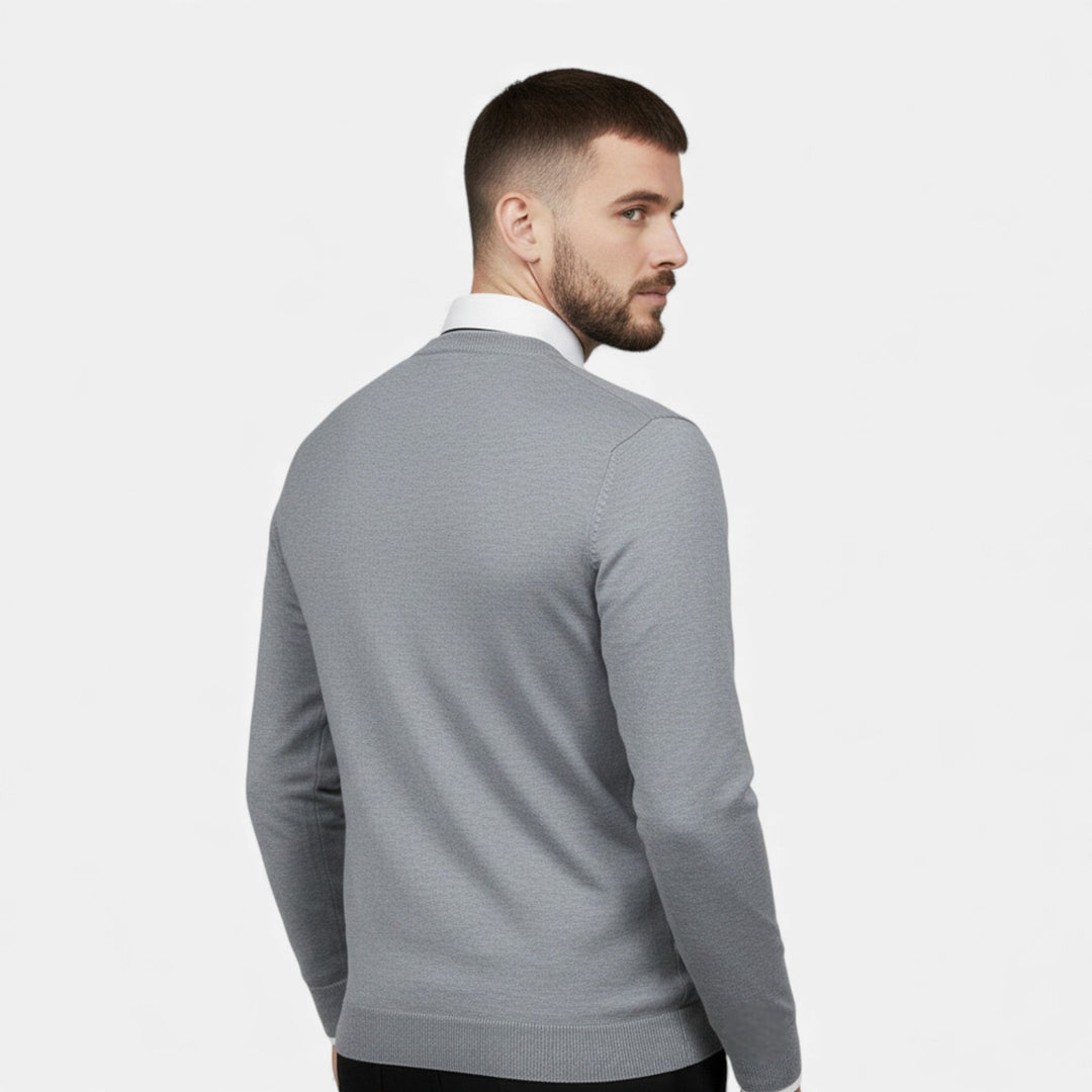 Elegant Men's V-Neck Knit Sweater