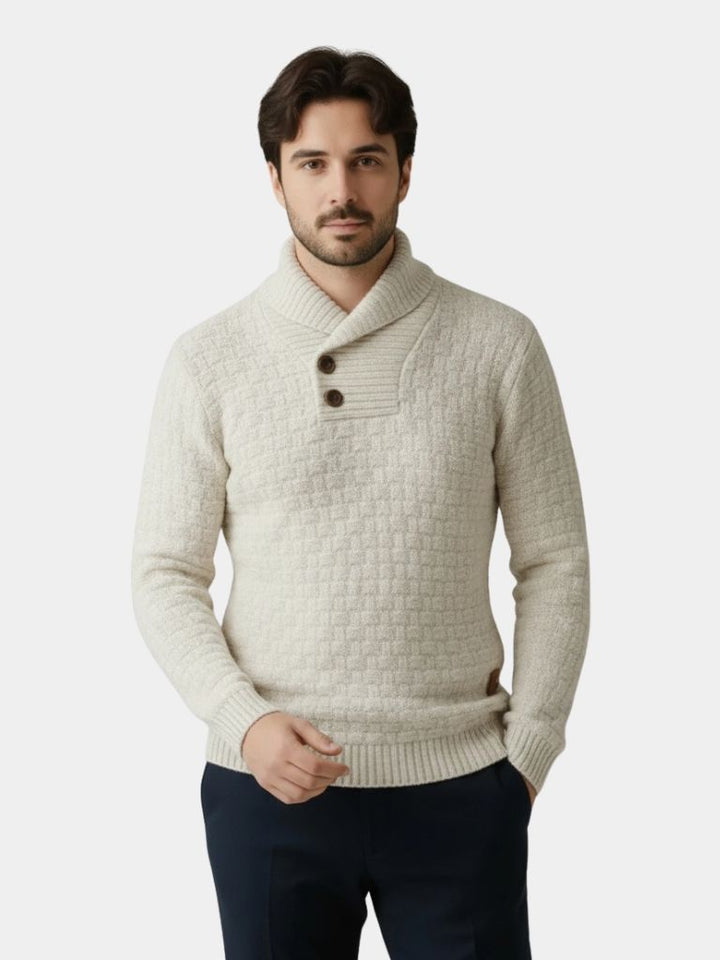 Elegant Men's Slim-Fit Knit Sweater - Soft and Stylish