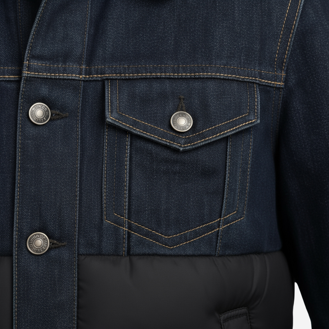 Men's Insulated Denim Winter Jacket