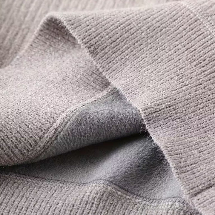 Men's Thick Striped Half-Zip Knit Sweater