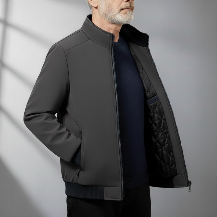 Men's Quilted Softshell Jacket - Lightweight, Warm, and Weather-Resistant for Everyday Wear