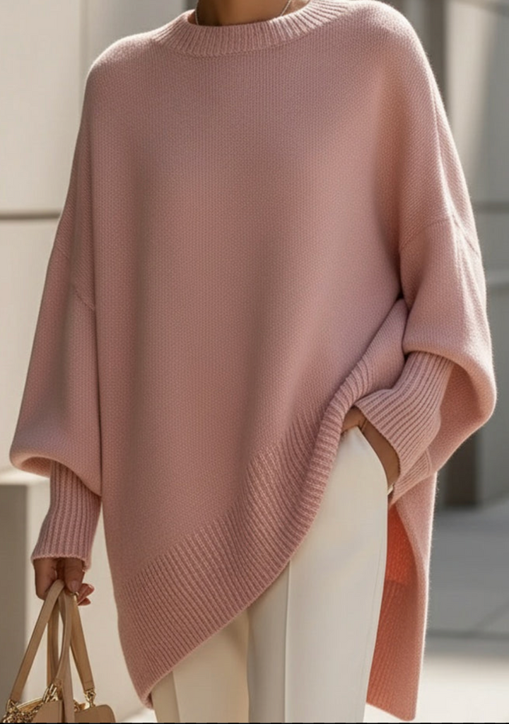 Women's Oversized Wool and Cashmere Sweater - Warm Winter Knit Pullover