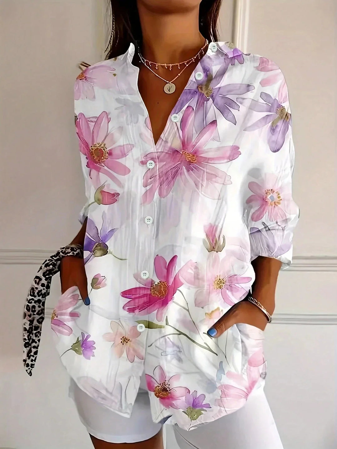 Colorful Women's Blouse with Playful Print