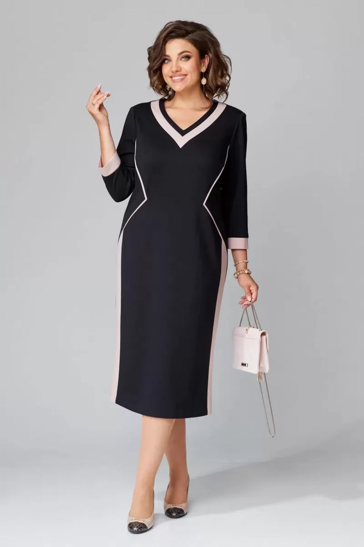 Elegant V-Neck Women's Dress