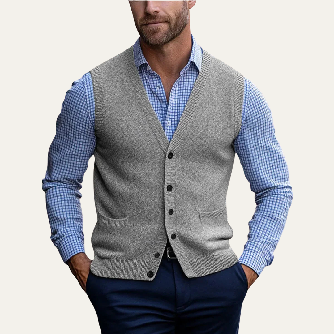 Classic Smart-Casual Men Knit Vest