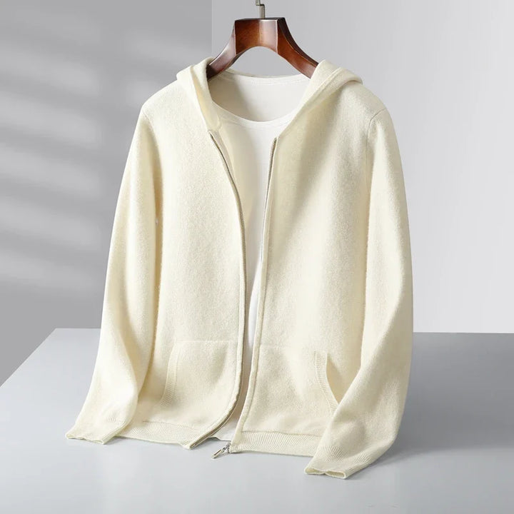 Premium Cashmere Men's Zip Hoodie