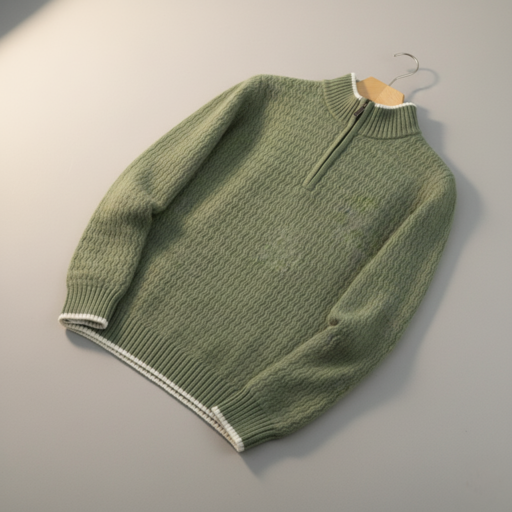 Structured Quarter-Zip Knit Sweater Men's