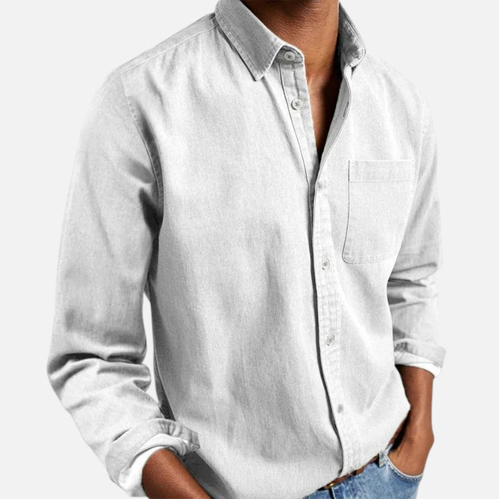 Men's Elegant Slim Fit Long Sleeve Business Shirt